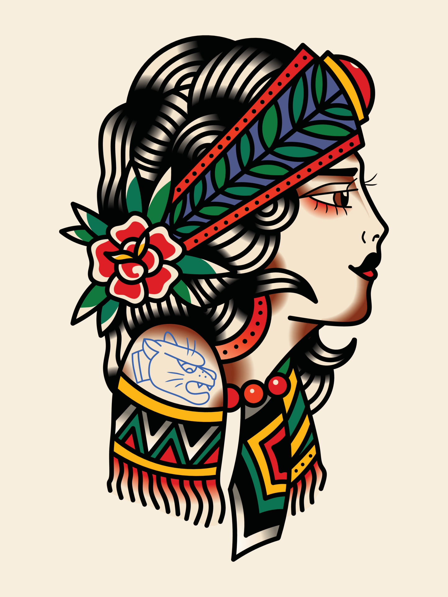 Girl old school. Sketch for traditional and old school tattoos 9156024 Vector Art at Vecteezy Girl old school. Sketch for traditional and old school tattoos 9156024 Vector Art at Vecteezy