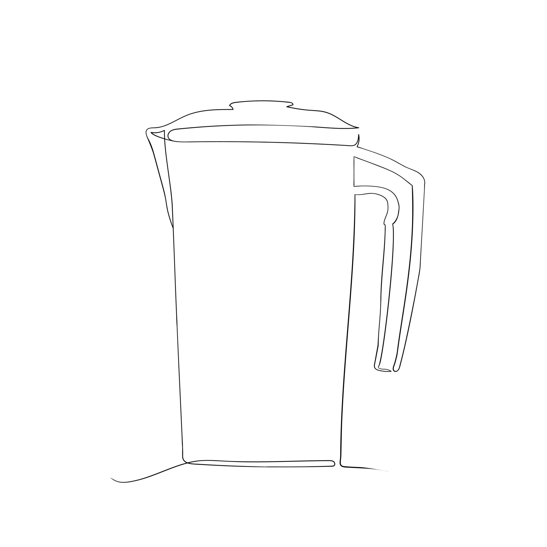 jug one line art drawing style, the jug sketch black linear isolated on  white background, the best jug one line art vector illustration. 9156076  Vector Art at Vecteezy