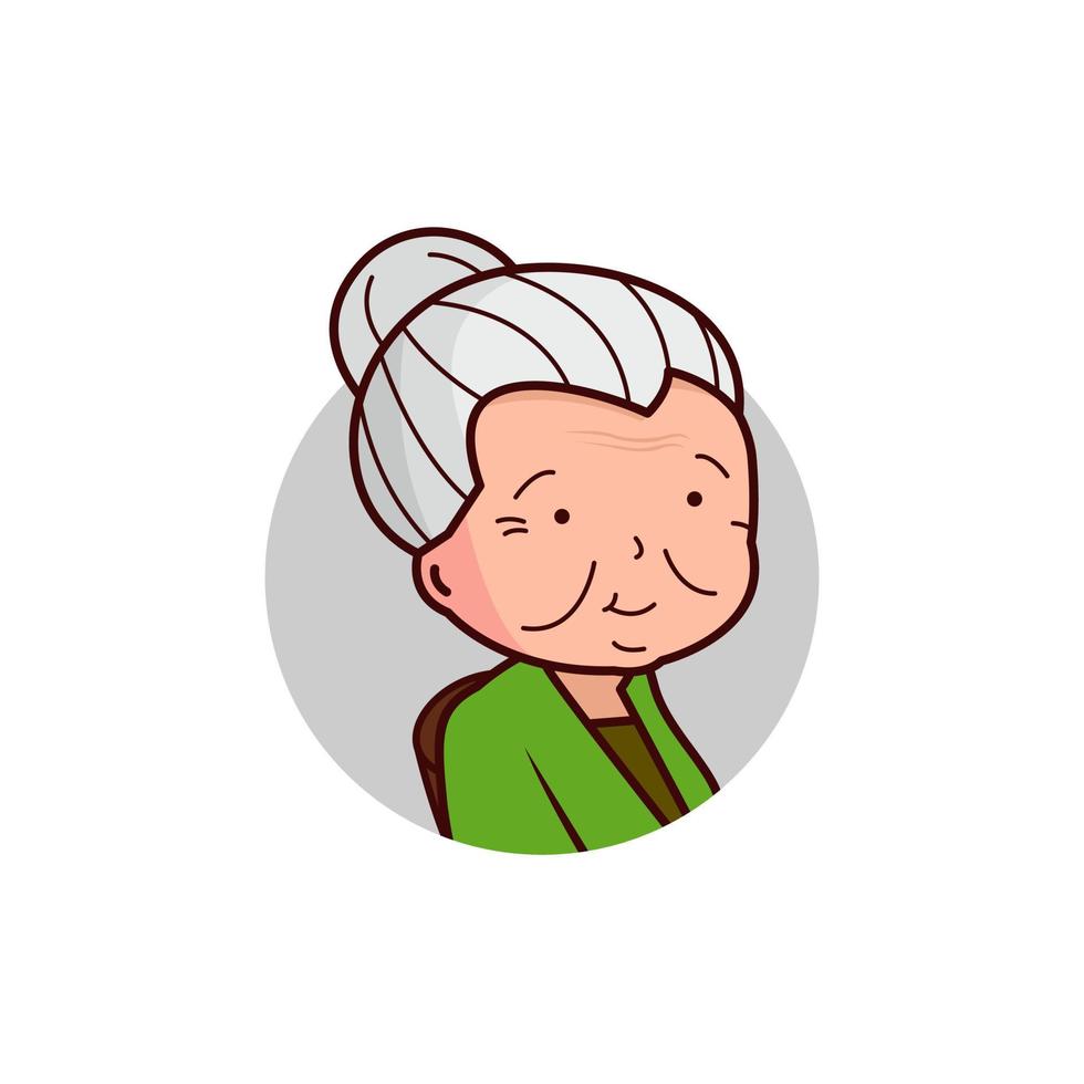 vector de abuela indonesia