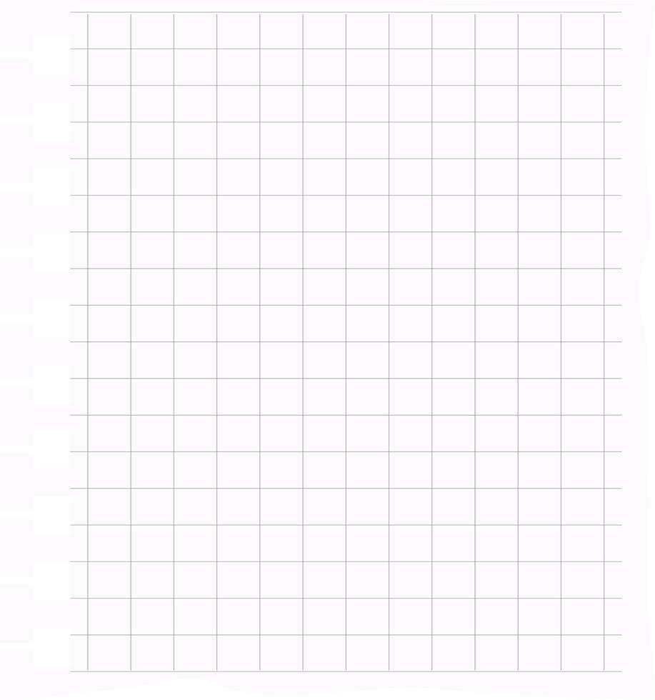 Sheet from a notepad in a cage. vector