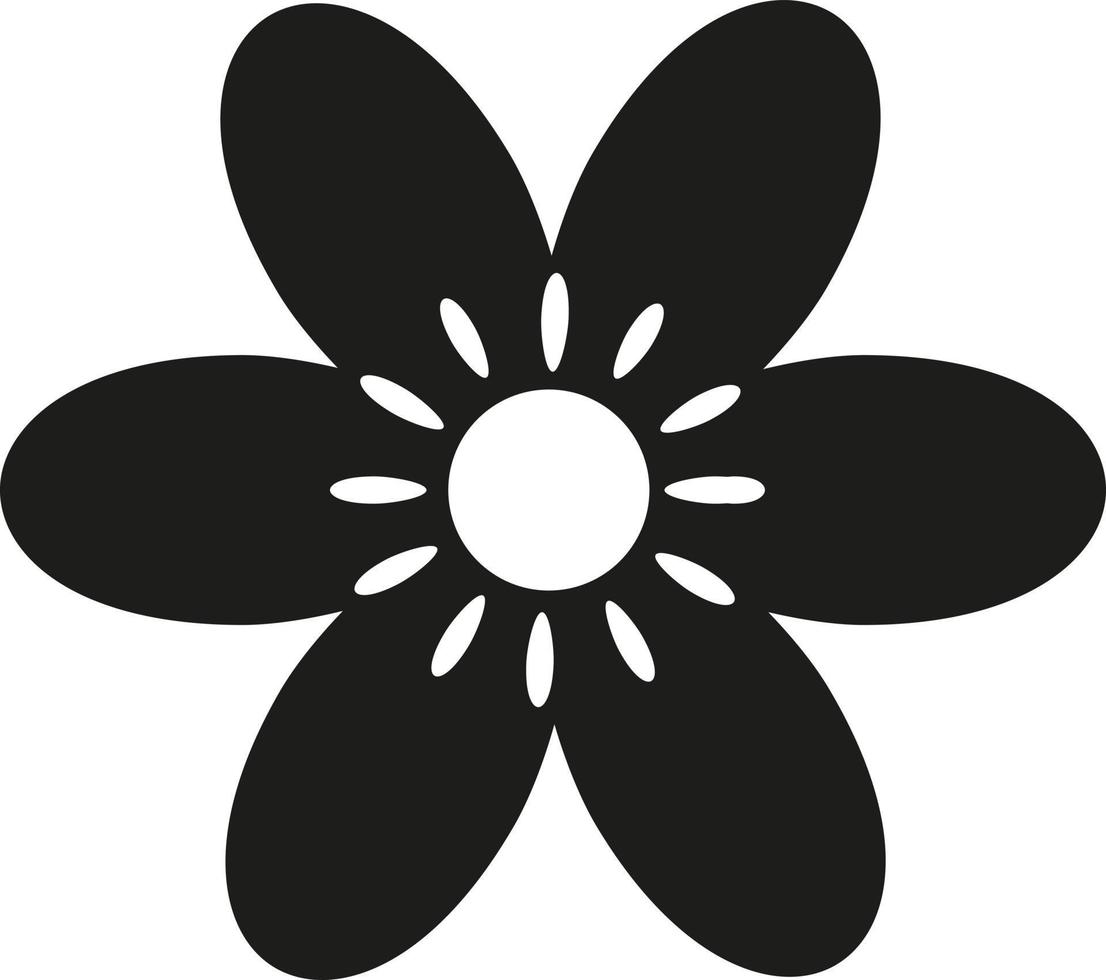 Flowers silhouettes decoration. vector