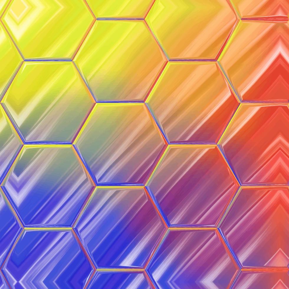 fondo abstracto del hexágono. fondo geométrico colorido. vector