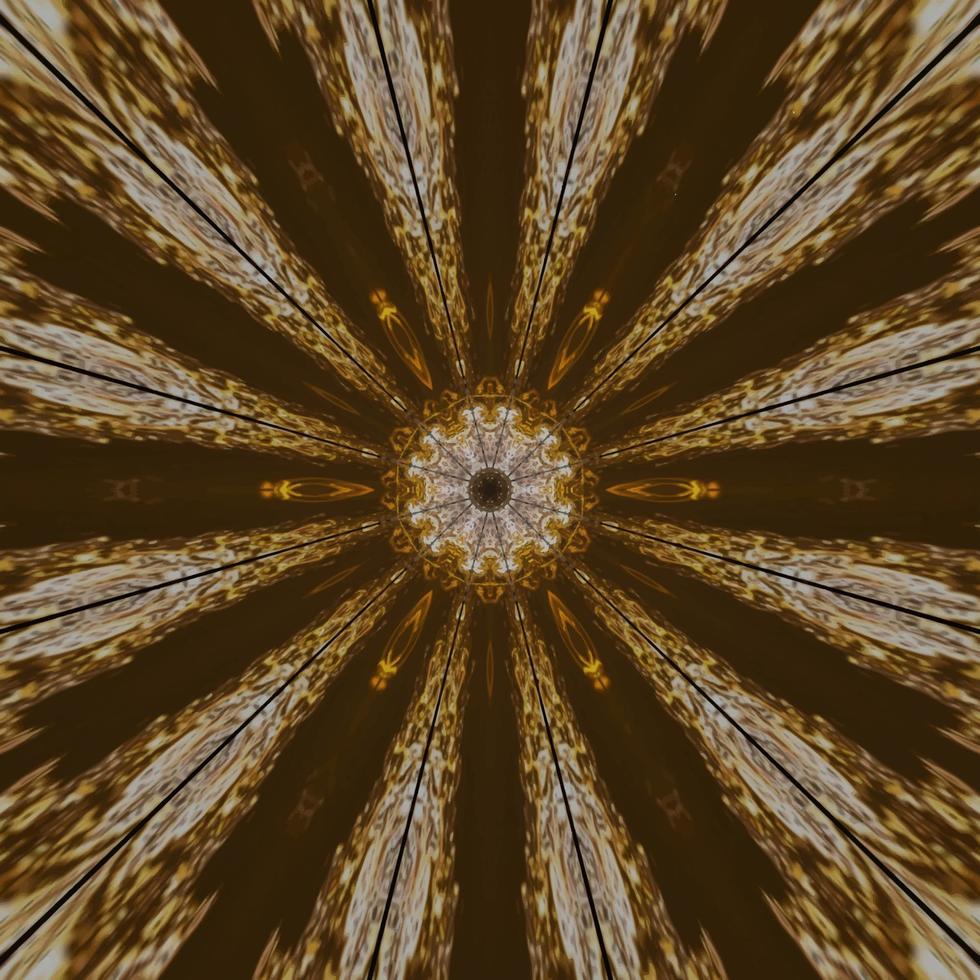 Luxury ornamental mandala design background in gold color vector