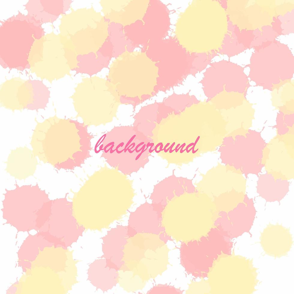 Abstract background in soft colors. Yellow and pink spots on a white background. Vector illustration.