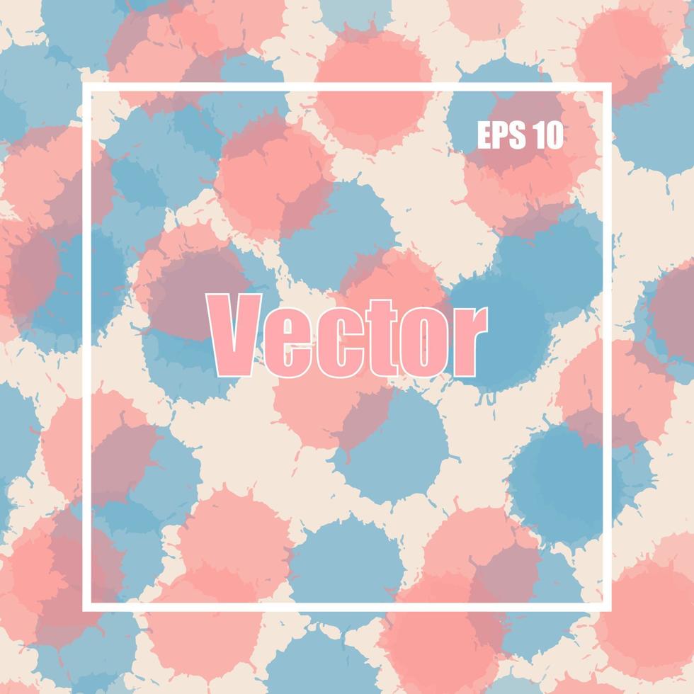 Abstract background. Vector illustration. Colored blots. Frame and inscription.