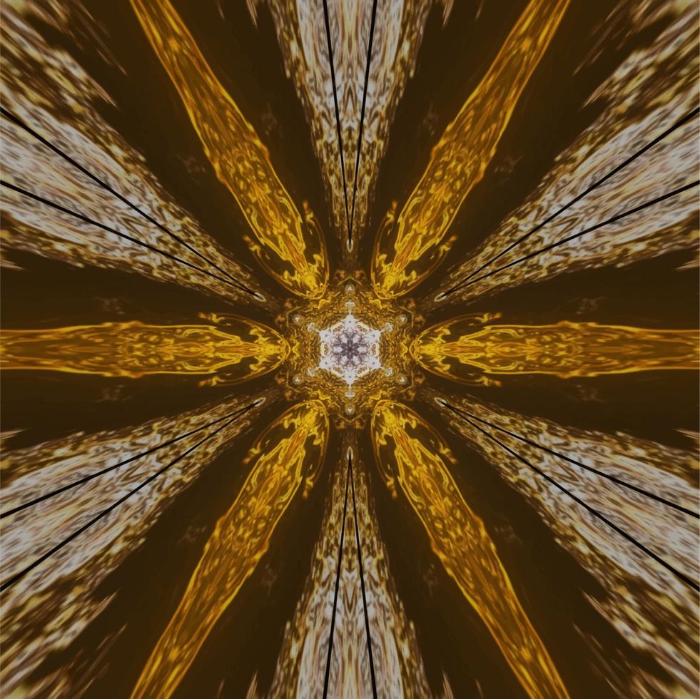 Luxury ornamental mandala design background in gold color vector