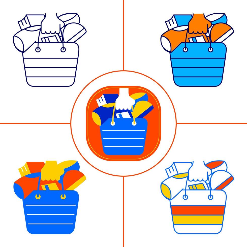 Jakarta Element Vector Art Illustration