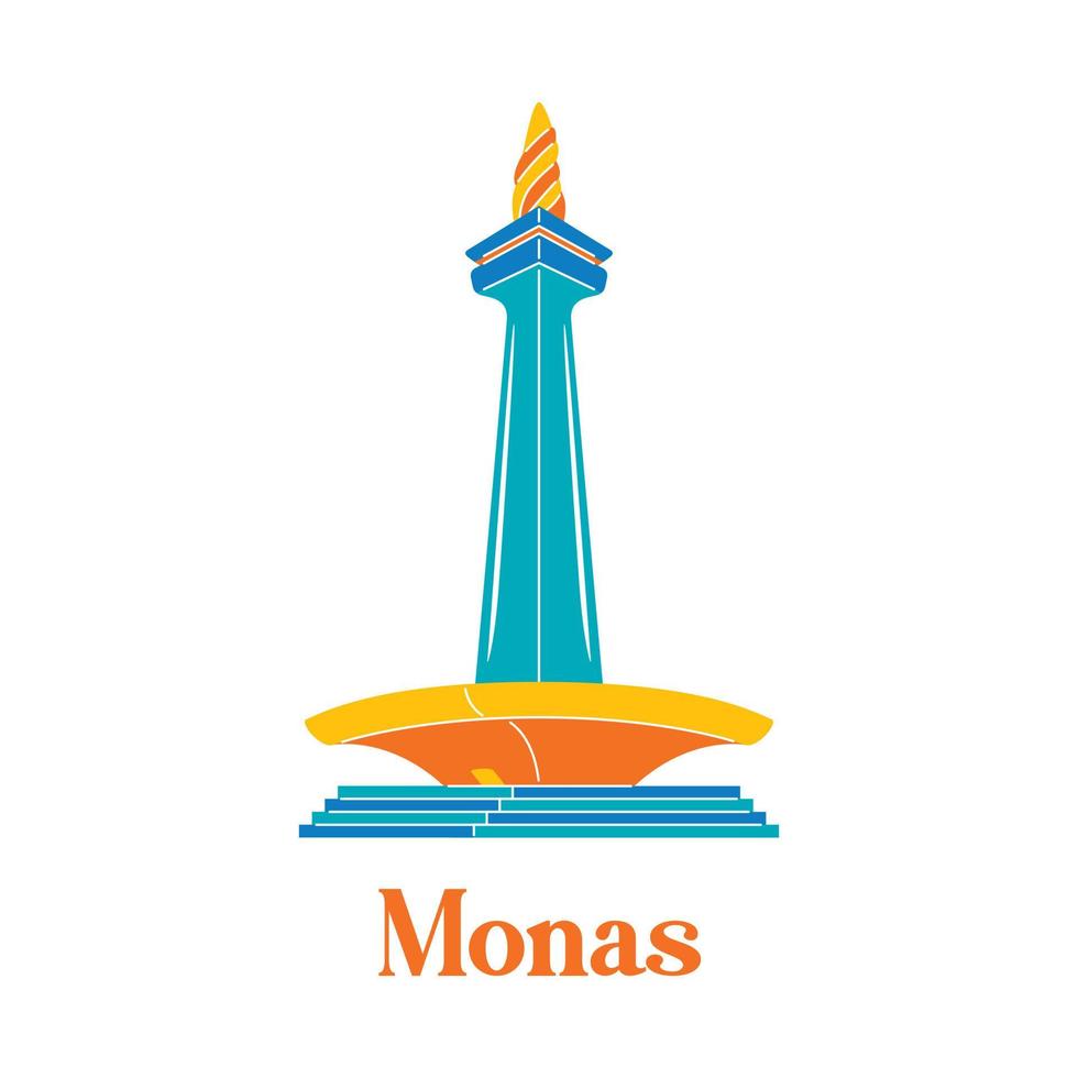 Monas in flat design style vector