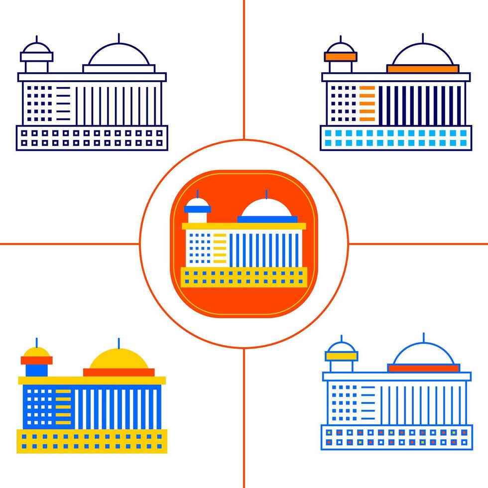 Jakarta Element Vector Art Illustration