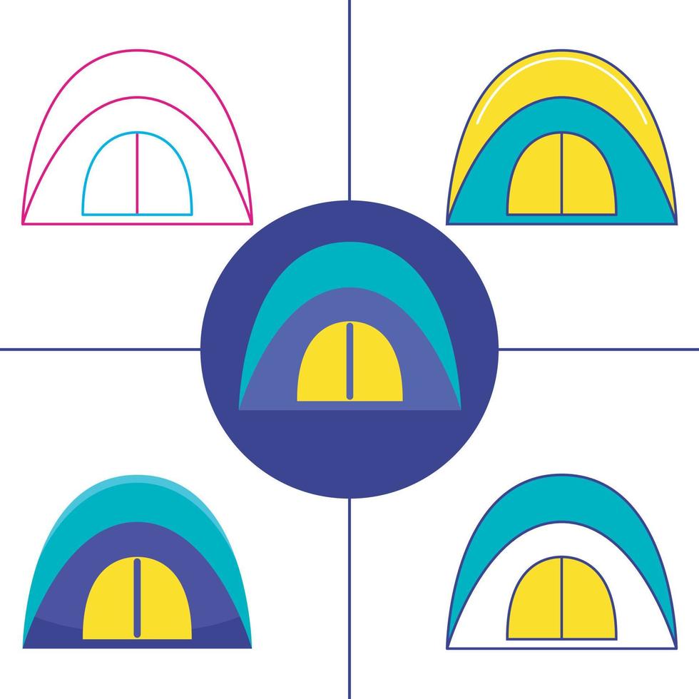 Camping Element Vector Art Illustration