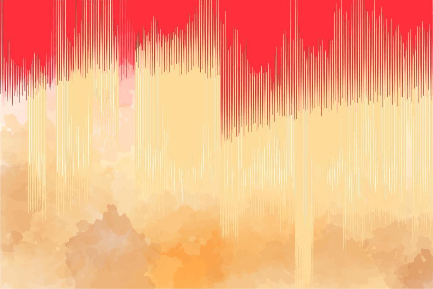 fondo de música acuarela, con rayas geométricas, en colores rojo y beige, líneas de color, arte, fondo para una pancarta vector