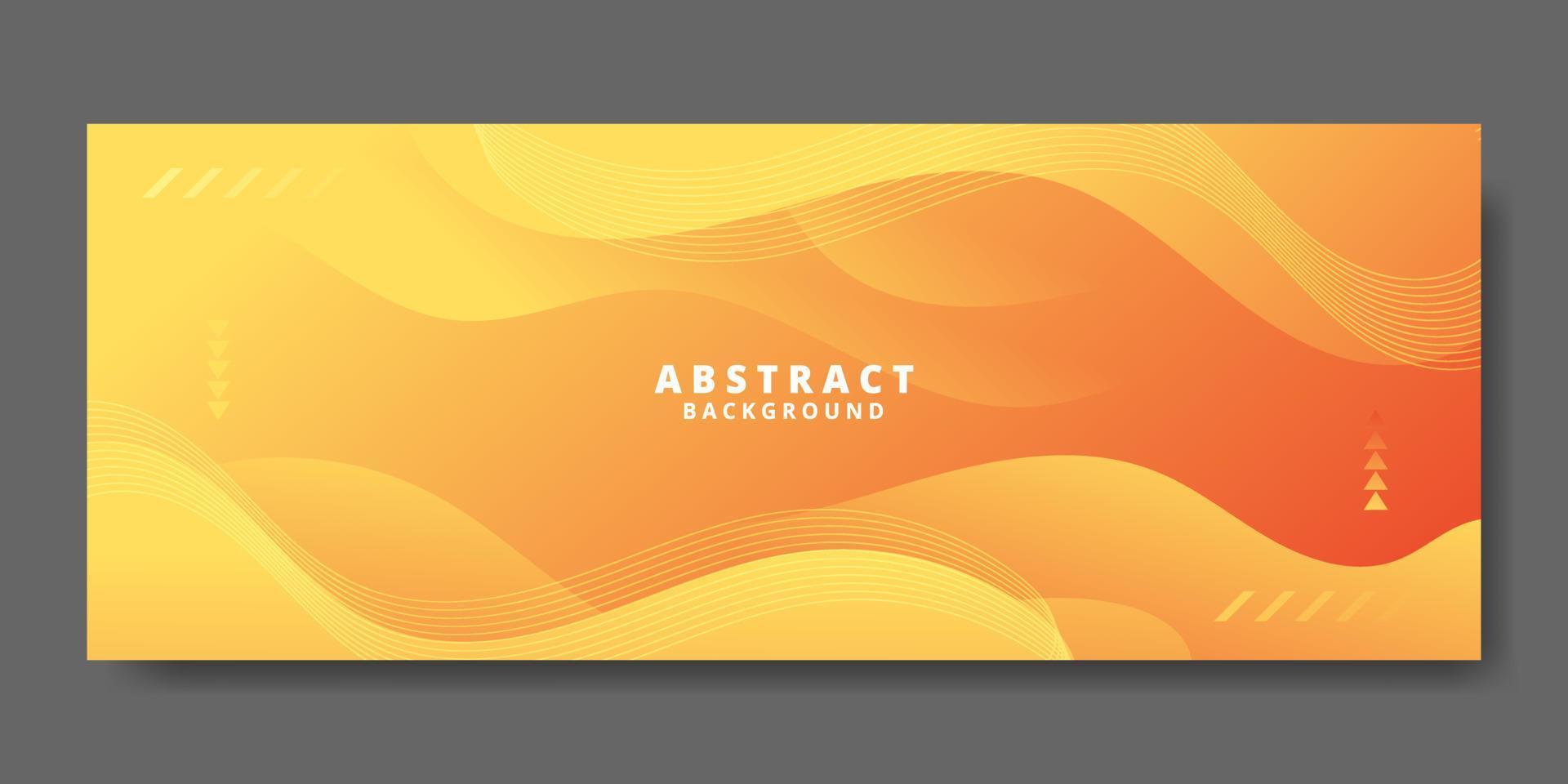 Abstract Orange Fluid Wave Banner Template vector