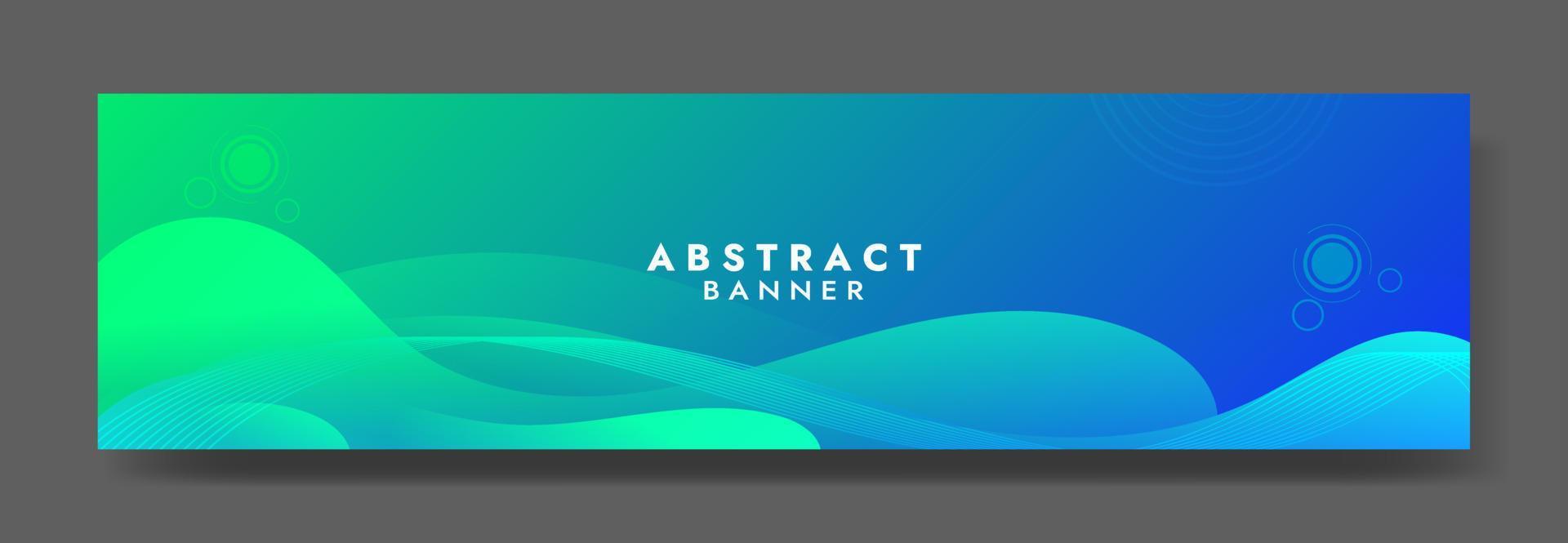 Abstract Blue Fluid Wave Banner Template vector