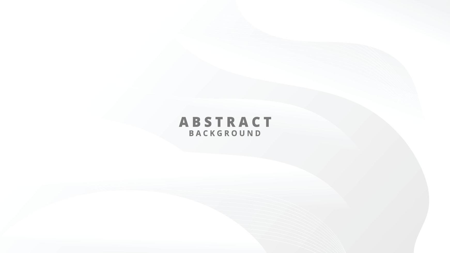 Abstract White Fluid Wave Background vector