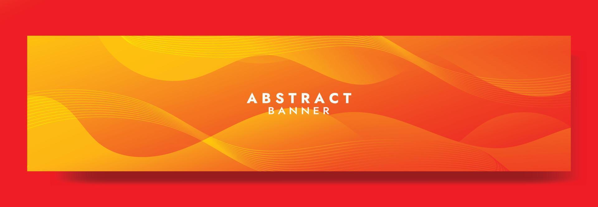 Abstract Orange Fluid Wave Banner Template vector