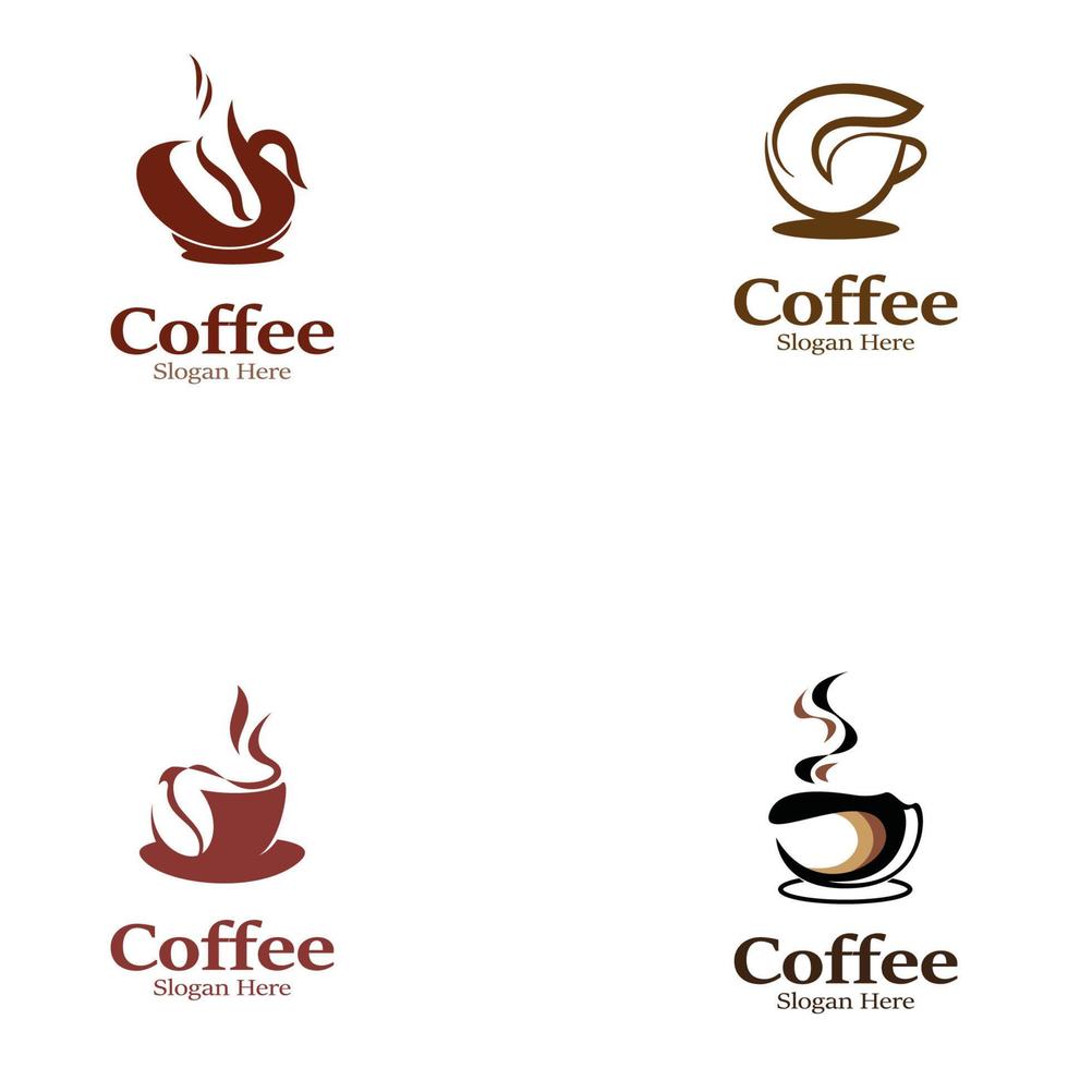 imagen del logotipo de café. ilustración de idea de diseño de vector creativo