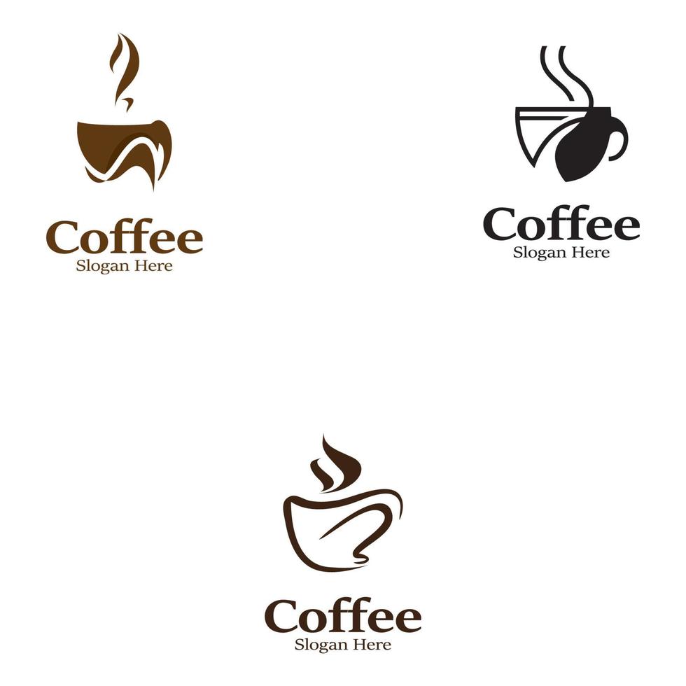 imagen del logotipo de café. ilustración de idea de diseño de vector creativo