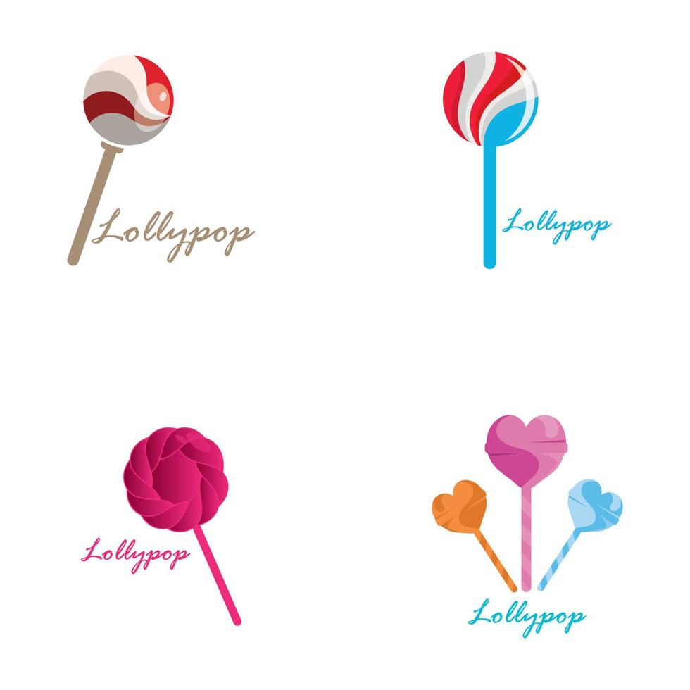 Sweet Candy Lollipop Realistic vector Background template Illustration