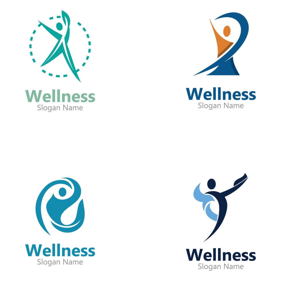 Wellness people logo design template healthy care concept image vector