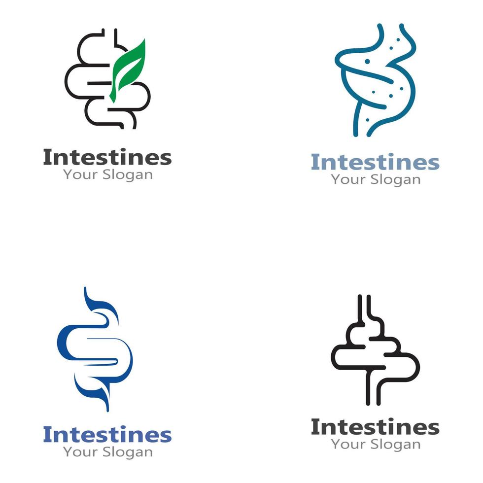 Intestine human Logo Collections digestion Organ medical design vector