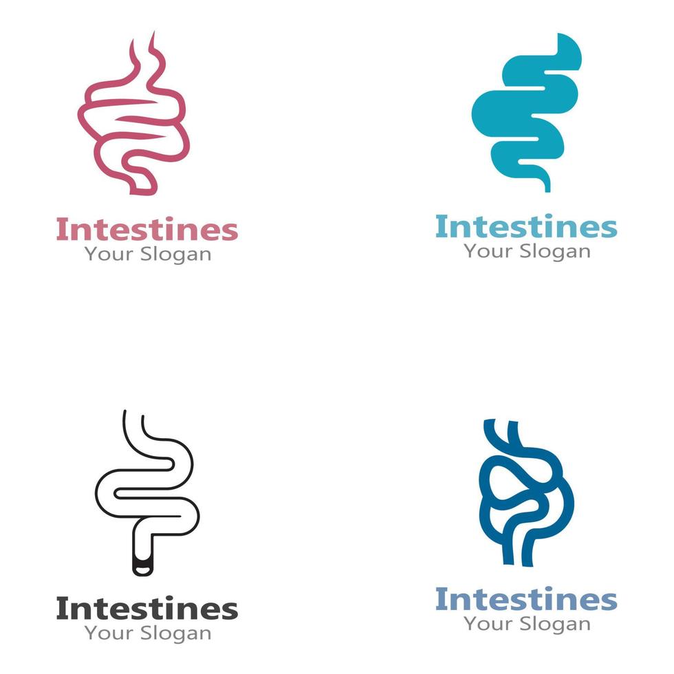 Intestine human Logo Collections digestion Organ medical design vector