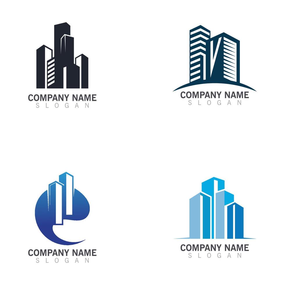 Real estate Building Creative construction logo design vector template