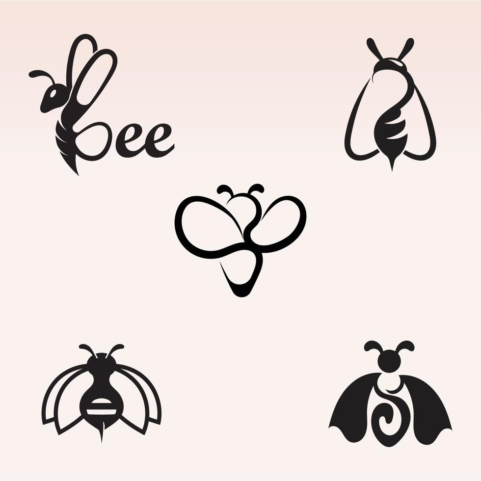 Bee logo simple creative inspiration for business template vector