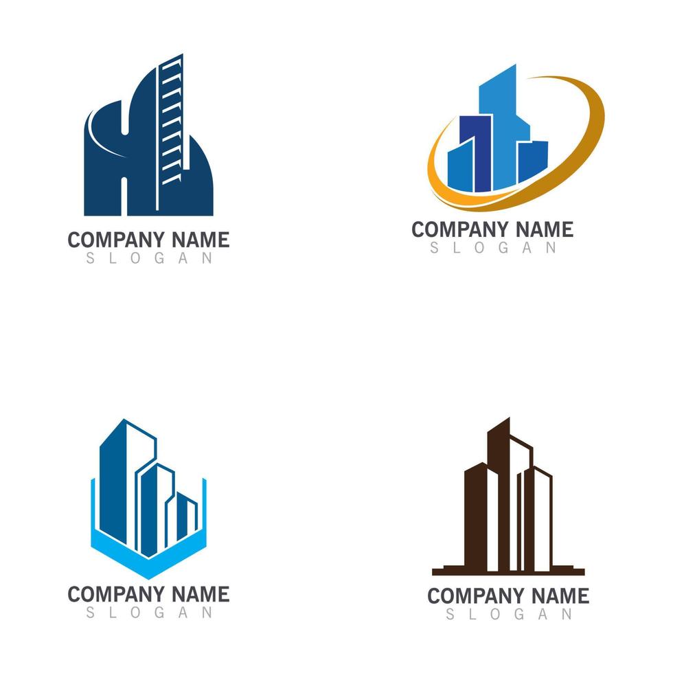 Real estate Building Creative construction logo design vector template