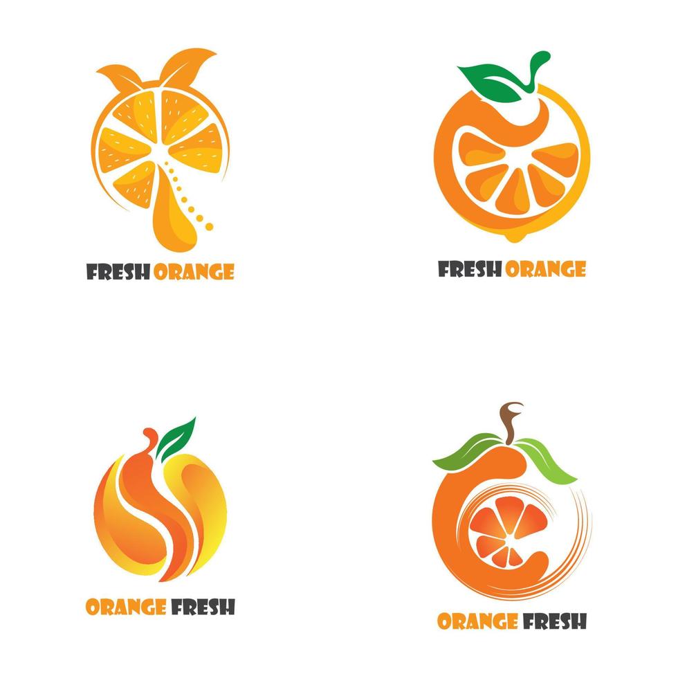 Orange Fresh logo creative template icon illustration design vector