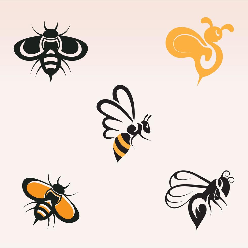 Bee logo simple creative inspiration for business template vector