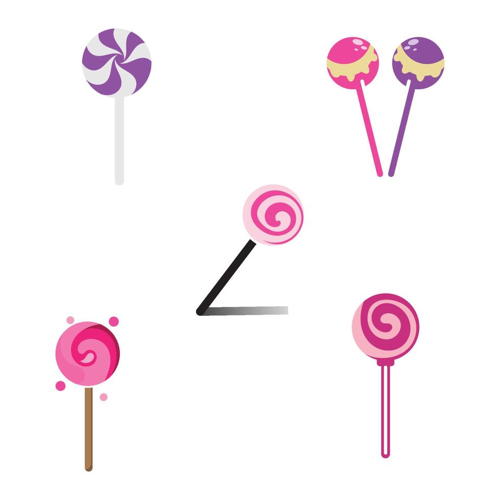 Sweet Candy Lollipop Realistic vector Background template Illustration