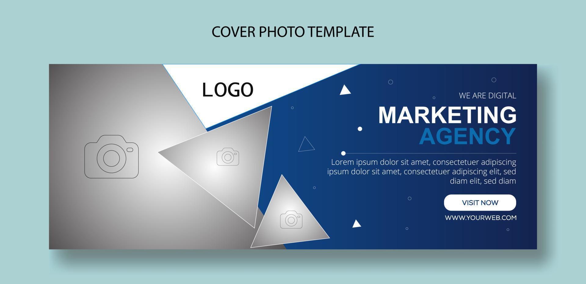 Social media cover photo template, Cover photo design for social media vector