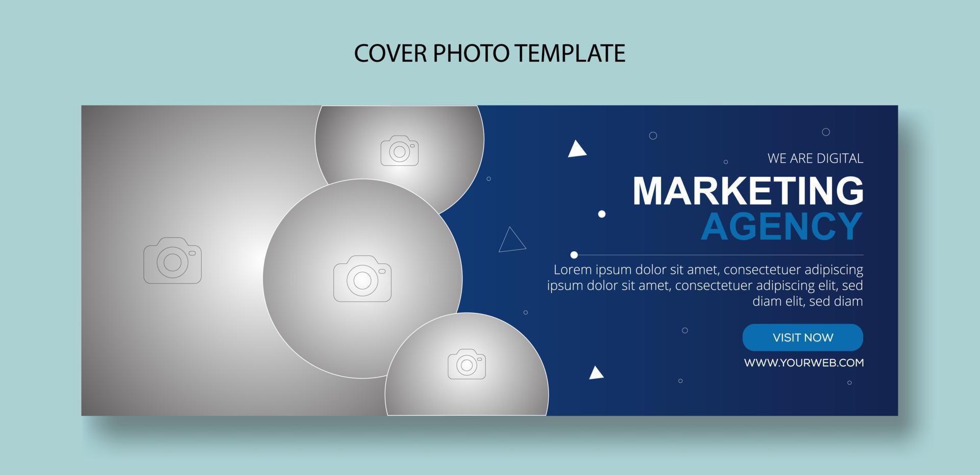 Social media cover photo template, Cover photo design for social media vector