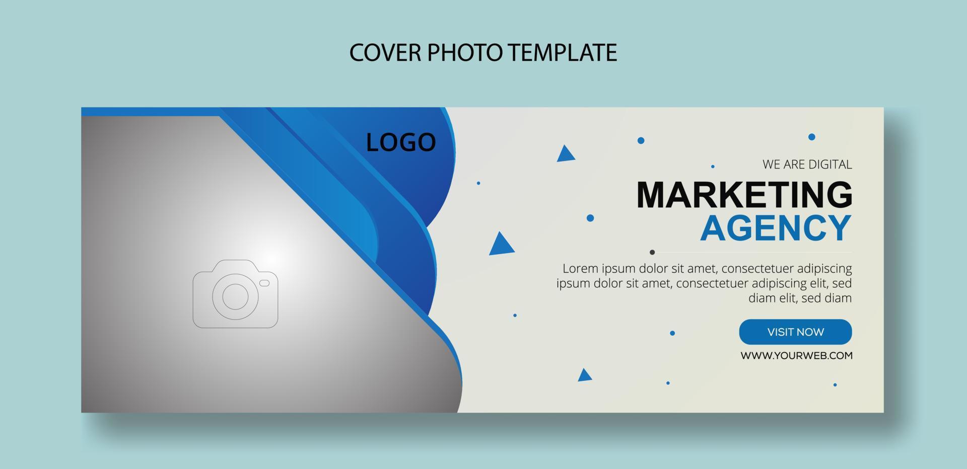 Social media cover photo template, Cover photo design for social media vector