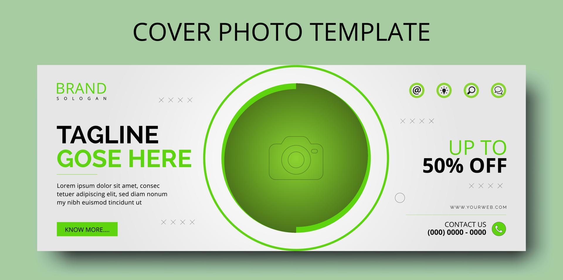 Social media cover photo template, Cover photo design for social media vector