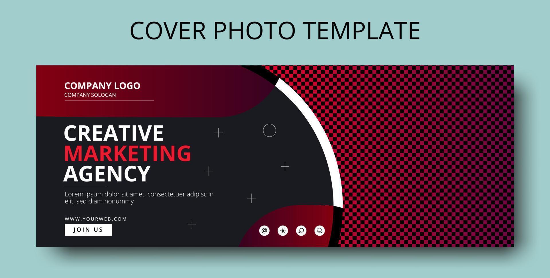 Social media cover photo template, Cover photo design for social media vector