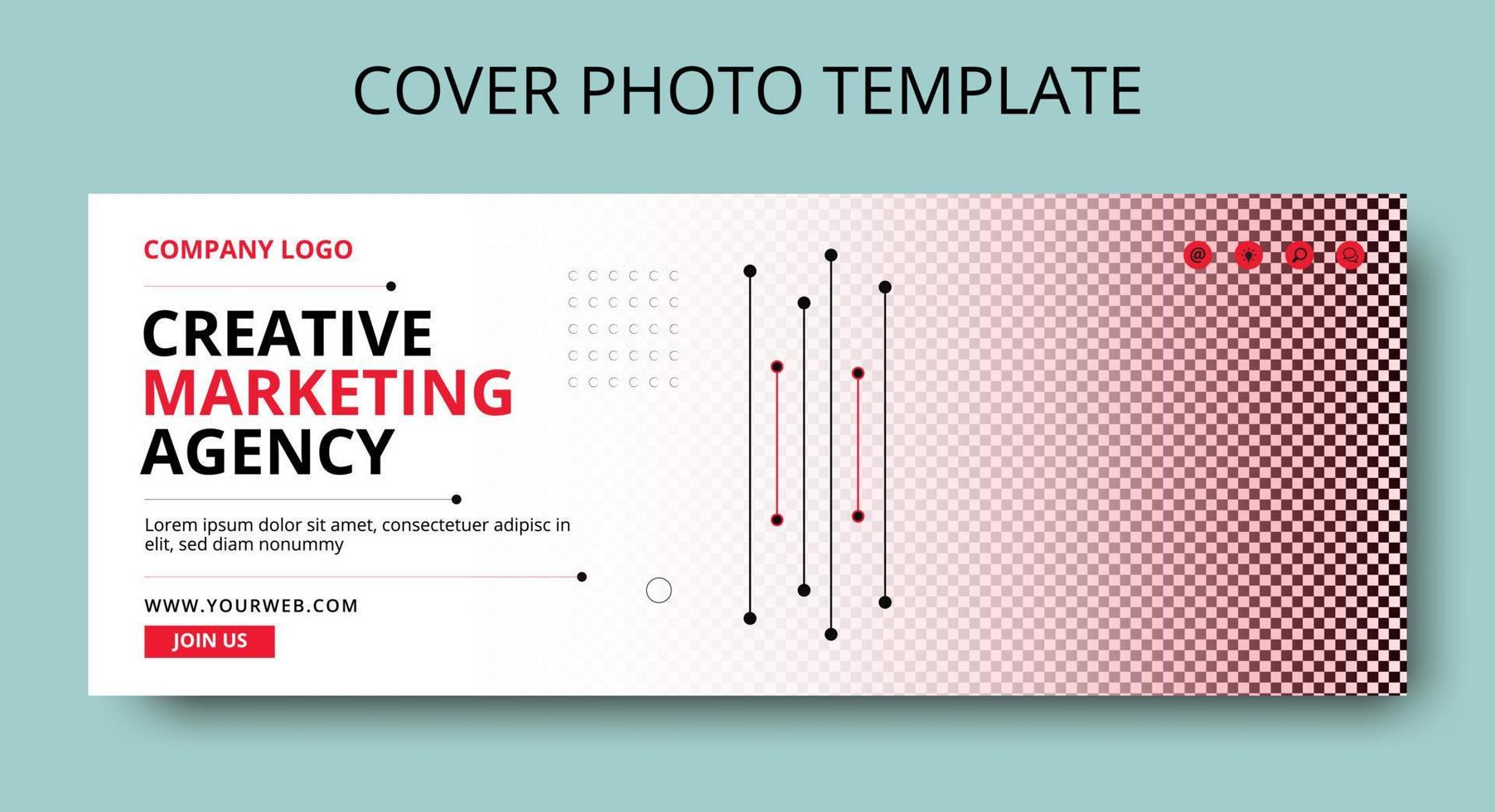 Social media cover photo template, Cover photo design for social media vector