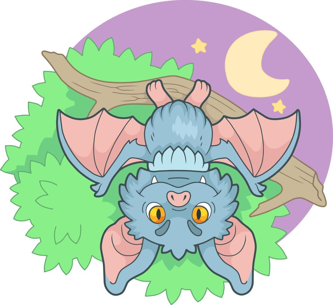 cartoon cute bat vector