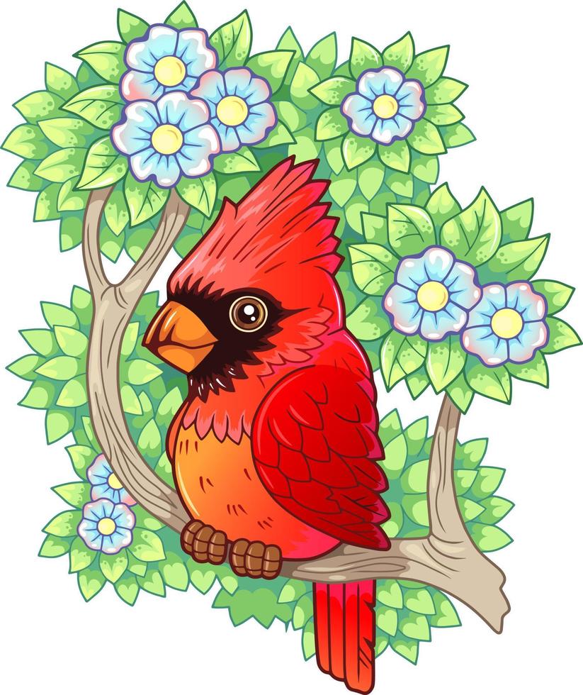 lindo pájaro de dibujos animados vector