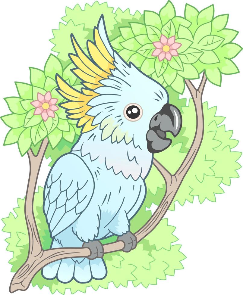 lindo pájaro de dibujos animados vector