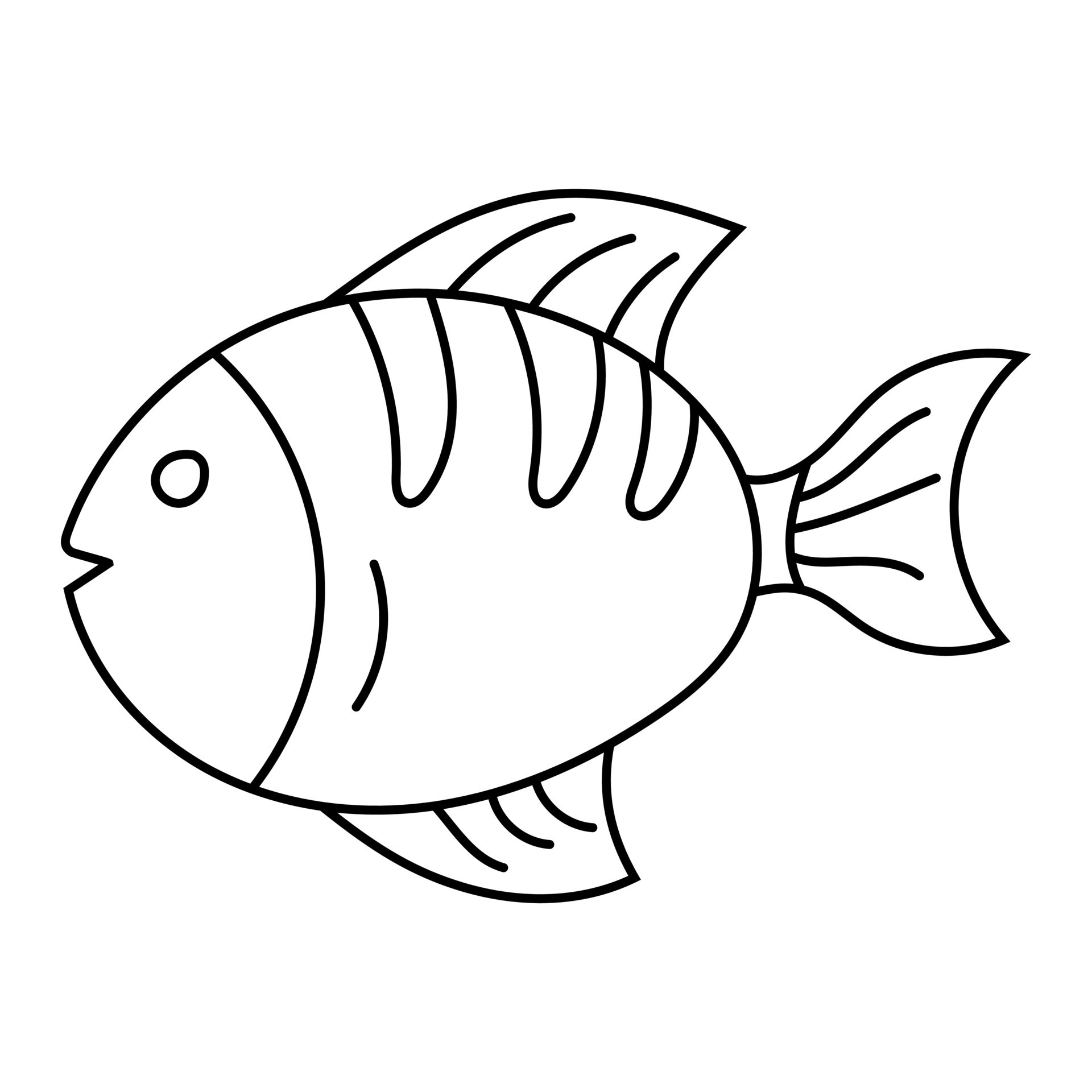 Fish vector linear picture for coloring. Outline. Hand drawing. A small  river or aquarium fish picture for a coloring book. 9157458 Vector Art at  Vecteezy