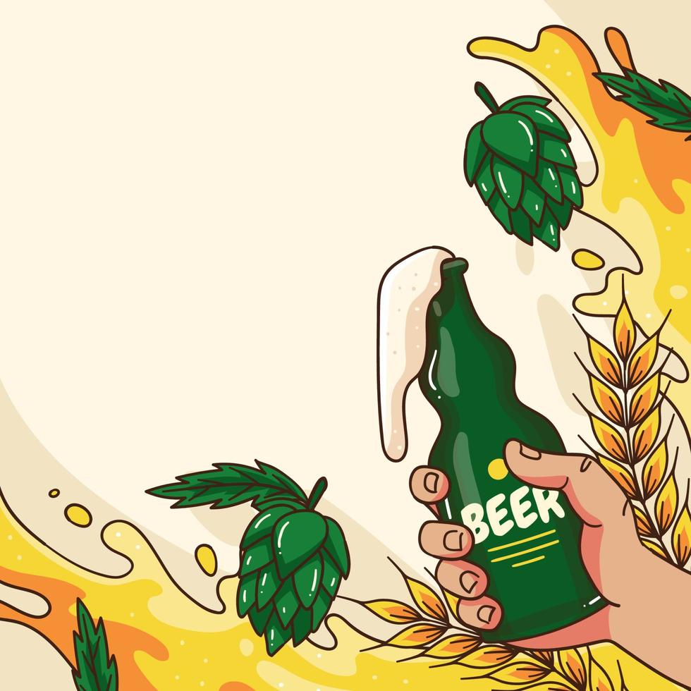 Celebrating Beer Day Background vector
