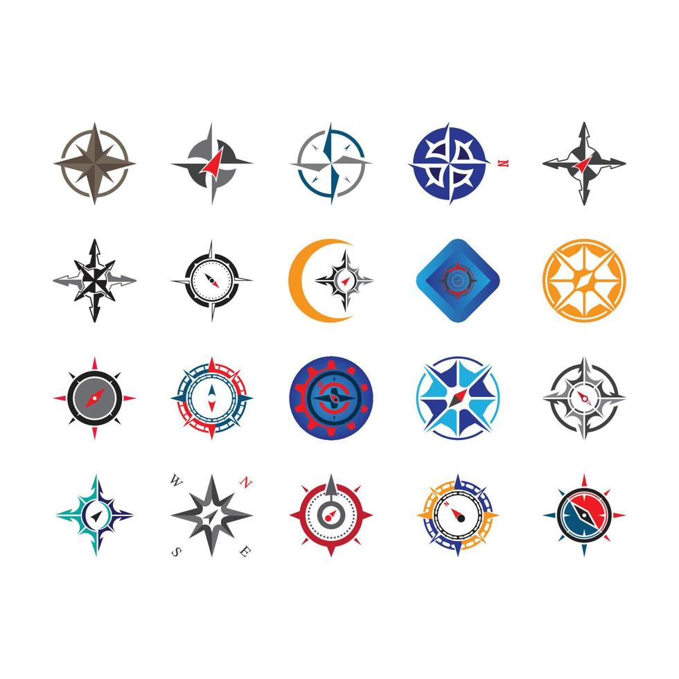 Compass logo template vector icon