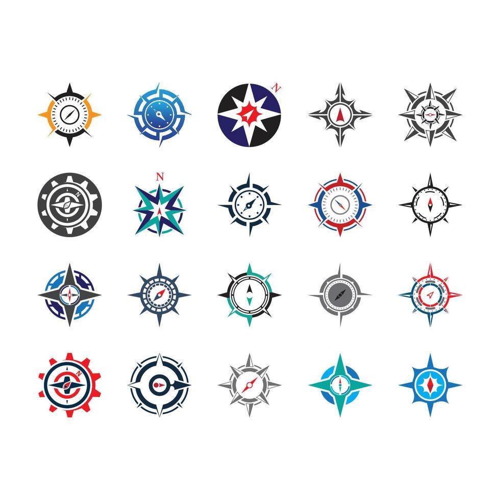 Compass logo template vector icon