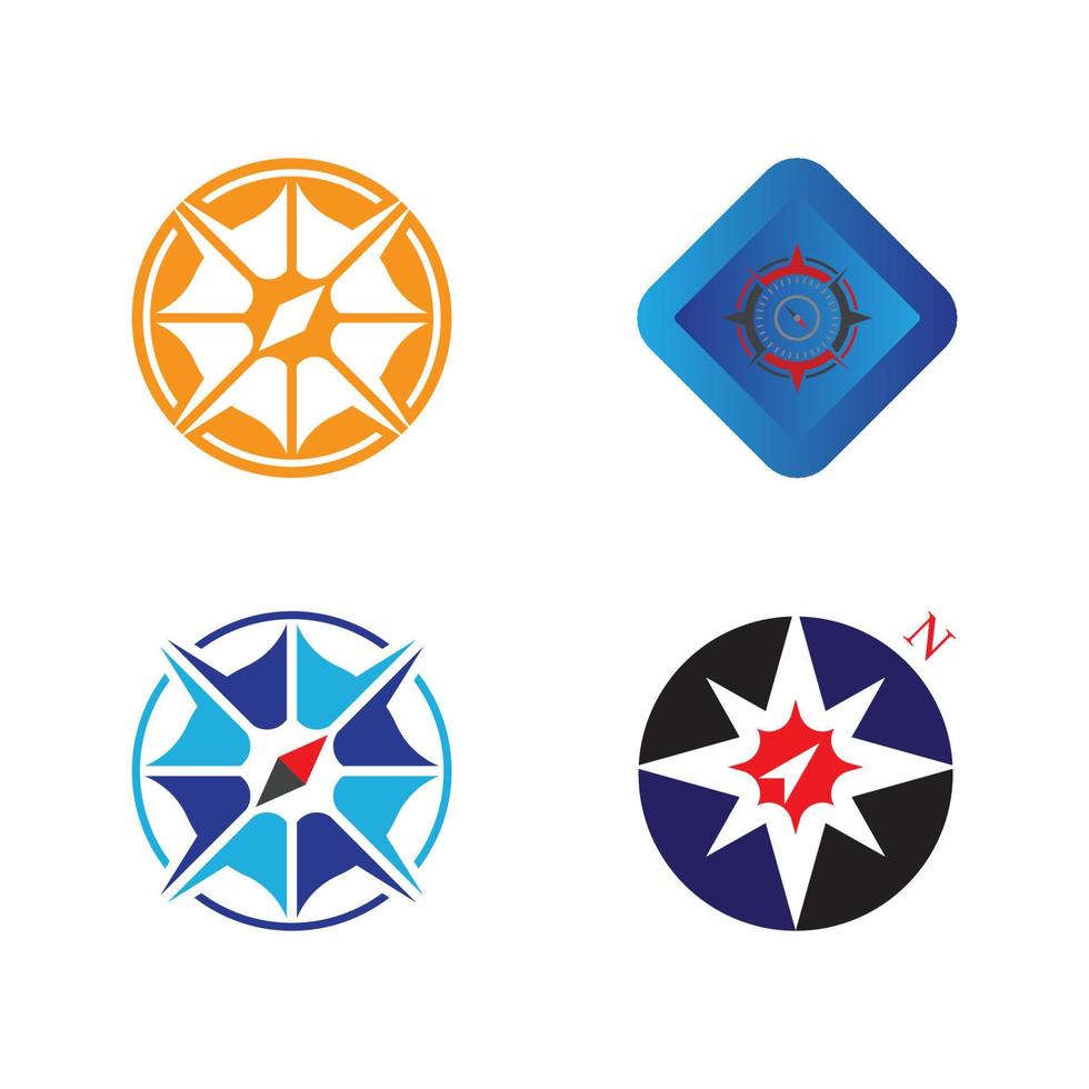 Compass logo template vector icon