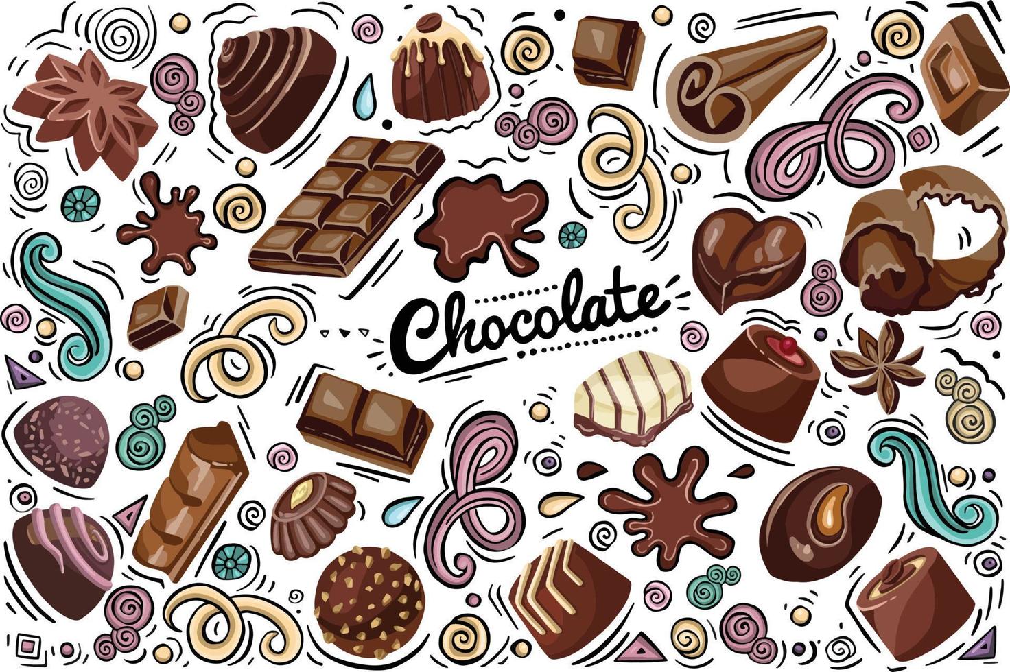 illustration chocolate circle design. High quality vector