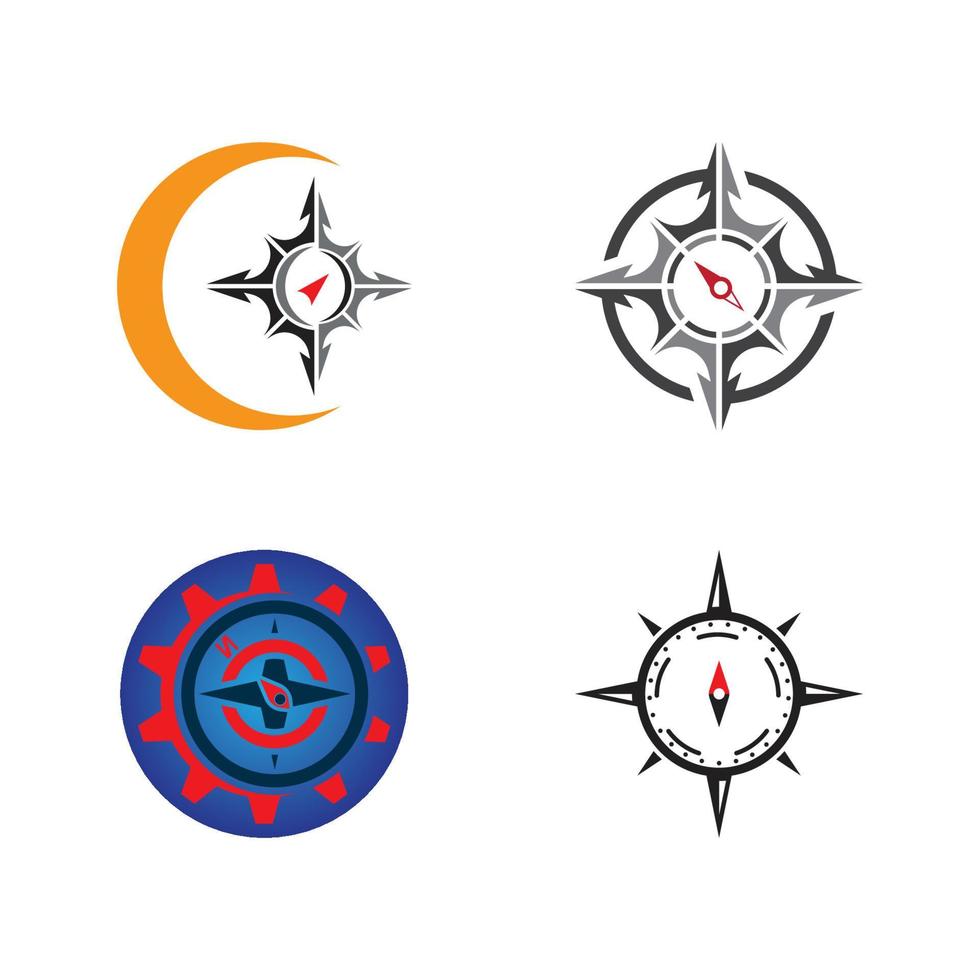 Compass logo template vector icon