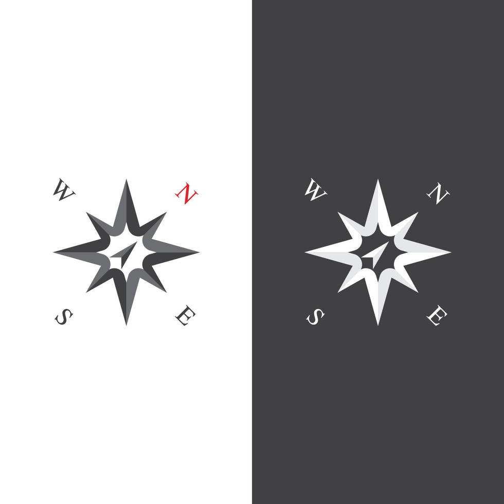 Compass logo template vector icon