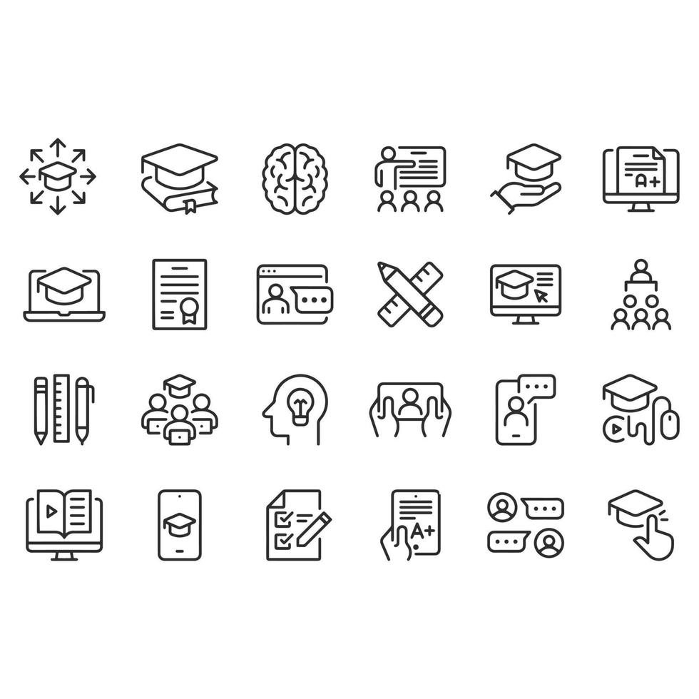 learning icons vector design