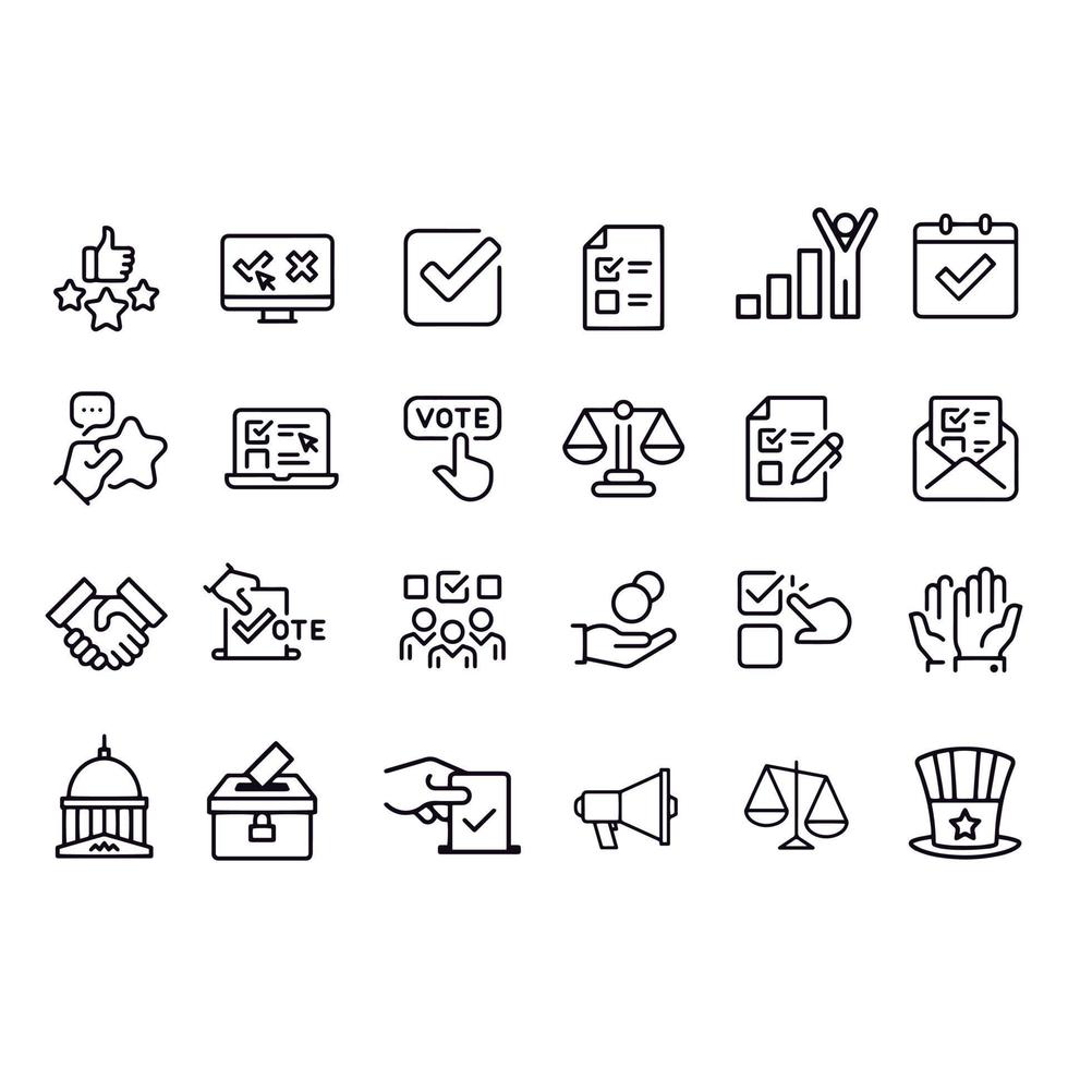 voting Election and Politic icons vector design